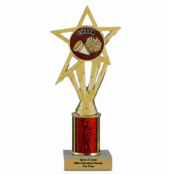 Cheerleading Economy Column Insert Trophy - Click to enlarge