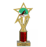 Economy Column Insert Trophy - Downhill Skiing