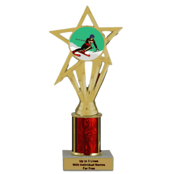 Economy Column Insert Trophy - Downhill Skiing - Click to enlarge