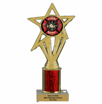 Economy Column Insert Trophy - Fire Department - Click to enlarge