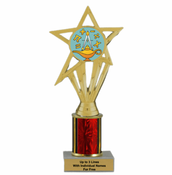 Economy Math Trophy with Column & Insert - Click to enlarge