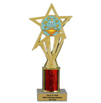 Economy Column Insert Trophy - Math Excellence - Click to enlarge