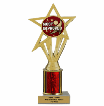 Most Improved Economy Column Insert Trophy - Click to enlarge