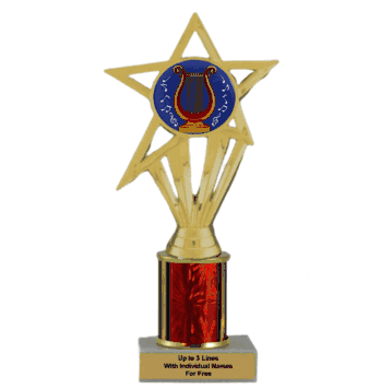 Economy Column Insert Trophy - Music Lyre - Click to enlarge