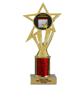 Economy Column Insert Trophy - Perfect Attendance - Click to enlarge