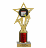 Perfect Attendance Economy Column Insert Trophy