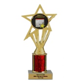 Economy Column Insert Trophy - Perfect Attendance