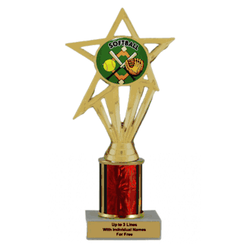 Economy Column Insert Trophy - Softball - Click to enlarge