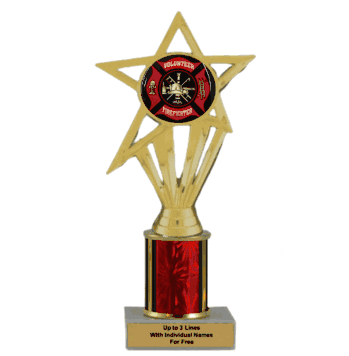 Economy Column Insert Trophy - Volunteer Firefighter - Click to enlarge