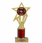 Volunteer Firefighter Economy Column Insert Trophy