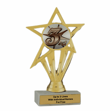 3rd Place Participation Insert Trophy - Economy Series - Click to enlarge