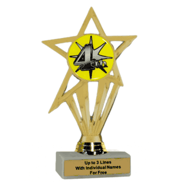 Economy Participation Insert Trophy - 4th Place - Click to enlarge