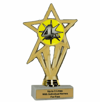 Economy Participation Insert Trophy - 4th Place - Click to enlarge