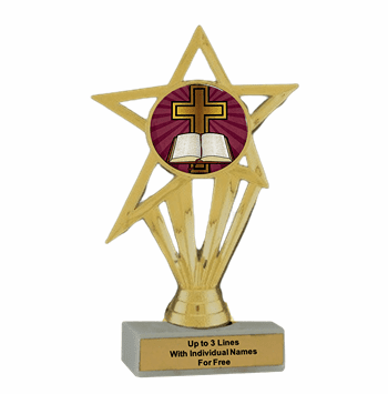 Cross Participation Insert Trophy - Economy Series - Click to enlarge