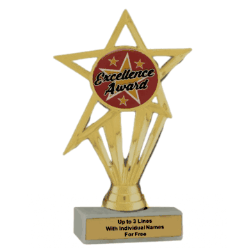 Economy Participation Insert Trophy - Excellence - Click to enlarge