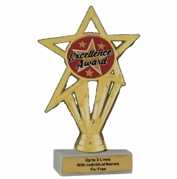 Economy Participation Insert Trophy - Excellence - Click to enlarge