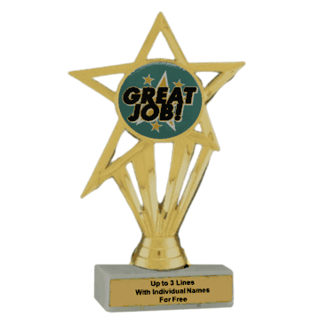 Economy Participation Insert Trophy - Great Job - Click to enlarge