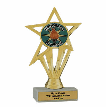 Honorable Mention Participation Insert Trophy - Economy Series - Click to enlarge