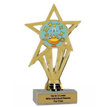 Economy Participation Insert Trophy - Math Excellence - Click to enlarge