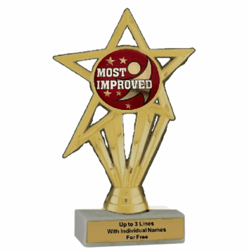 Economy Participation Insert Trophy - Most Improved - Click to enlarge