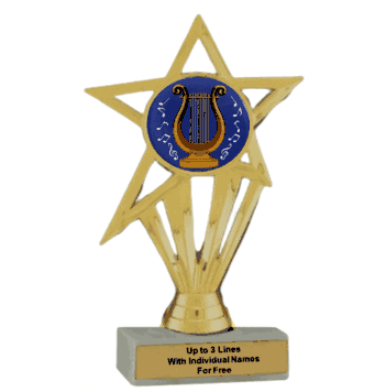 Economy Participation Insert Trophy - Music Lyre - Click to enlarge