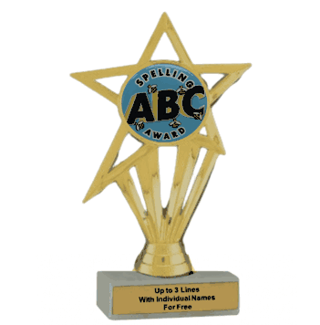 Economy Participation Insert Trophy - Spelling - Click to enlarge