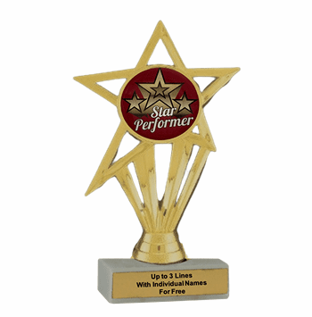 Star Performer Participation Insert Trophy - Economy Series - Click to enlarge