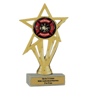 Economy Participation Insert Trophy - Volunteer Firefighter - Click to enlarge
