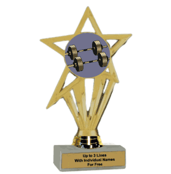 Economy Participation Insert Trophy - Weightlifting Excellence - Click to enlarge