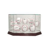 Eight Baseball Glass Display Case