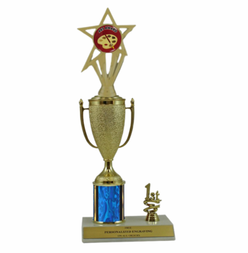 Elite Art 1st, 2nd and 3rd Place Award Cup & Column Trophy with Insert - Click to enlarge