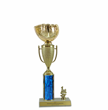 Elite Baseball Glove 1st, 2nd and 3rd Place Award Cup & Column Trophy - Click to enlarge