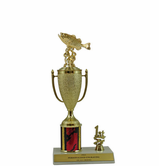 Elite Bass Fish 1st, 2nd and 3rd Place Award Cup & Column Trophy