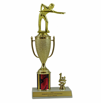 Elite Billiards 1st, 2nd and 3rd Place Award Cup & Column Trophy - Click to enlarge