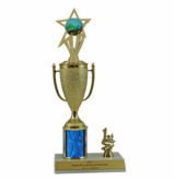 Elite Camp 1st, 2nd and 3rd Place Award Cup & Column Trophy with Insert