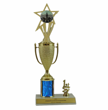 Elite Chess 1st, 2nd and 3rd Place Award Cup & Column Trophy with Insert - Click to enlarge