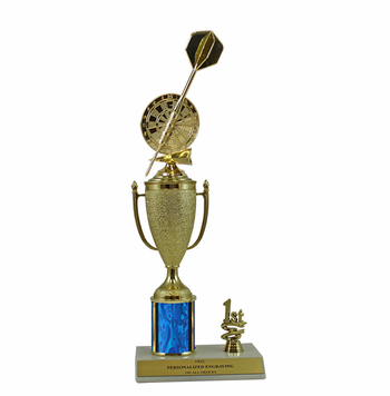 Elite Darts 1st, 2nd and 3rd Place Award Cup & Column Trophy - Click to enlarge