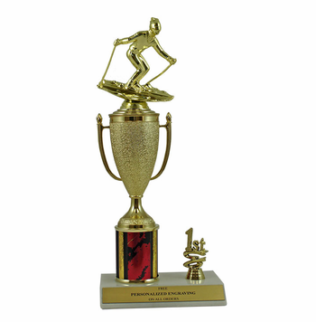 Elite Downhill Skiing 1st, 2nd and 3rd Place Award Cup & Column Trophy - Click to enlarge