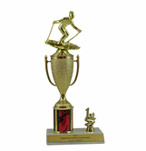 Elite Downhill Skiing 1st, 2nd and 3rd Place Award Cup & Column Trophy