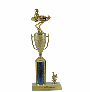 Elite Go Kart 1st, 2nd and 3rd Place Award Cup & Column Trophy - Click to enlarge