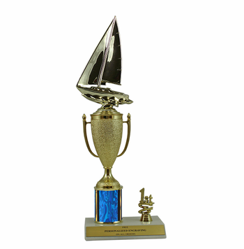 Elite Sailing 1st, 2nd and 3rd Place Award Cup & Column Trophy - Click to enlarge