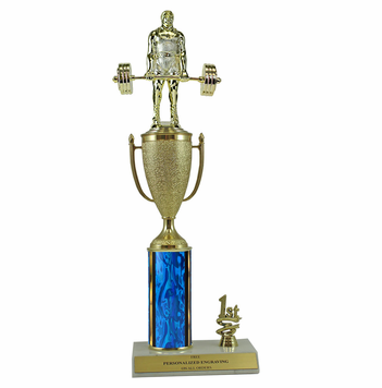 Elite Weightlifting 1st, 2nd and 3rd Place Award Cup & Column Trophy - Click to enlarge