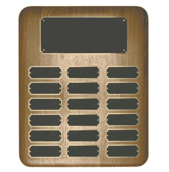 Elliptical Walnut Name Plaque (18 Nameplates) - Click to enlarge