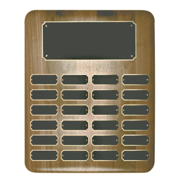 Elliptical Walnut Name Plaque (24 Nameplates) - Click to enlarge