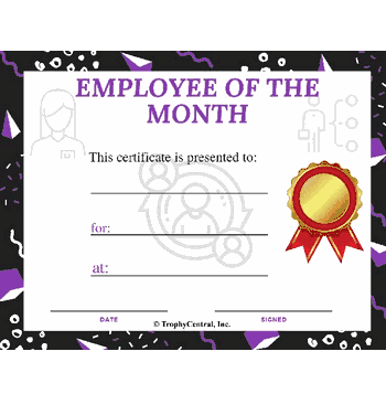 Employee of the Month Free Template - Click to enlarge