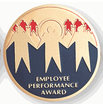 Employee Performance Award Medal Insert (Etched) - Click to enlarge