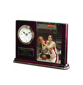 Engraved Clock & Photo Holder - Click to enlarge