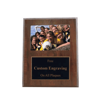 Engraved Photograph Plaque with Cherry Wood Finish (9" x 12") - Click to enlarge