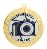 Epoxy Dome Gold Frame Insert Medal: Photography