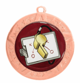 Coach Epoxy Dome Insert Medal - Bronze Frame, 2 3/4"